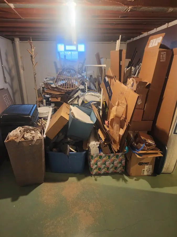 Roll-off dumpster container at job site for Yard Waste Dumpster Rental in Palos Park